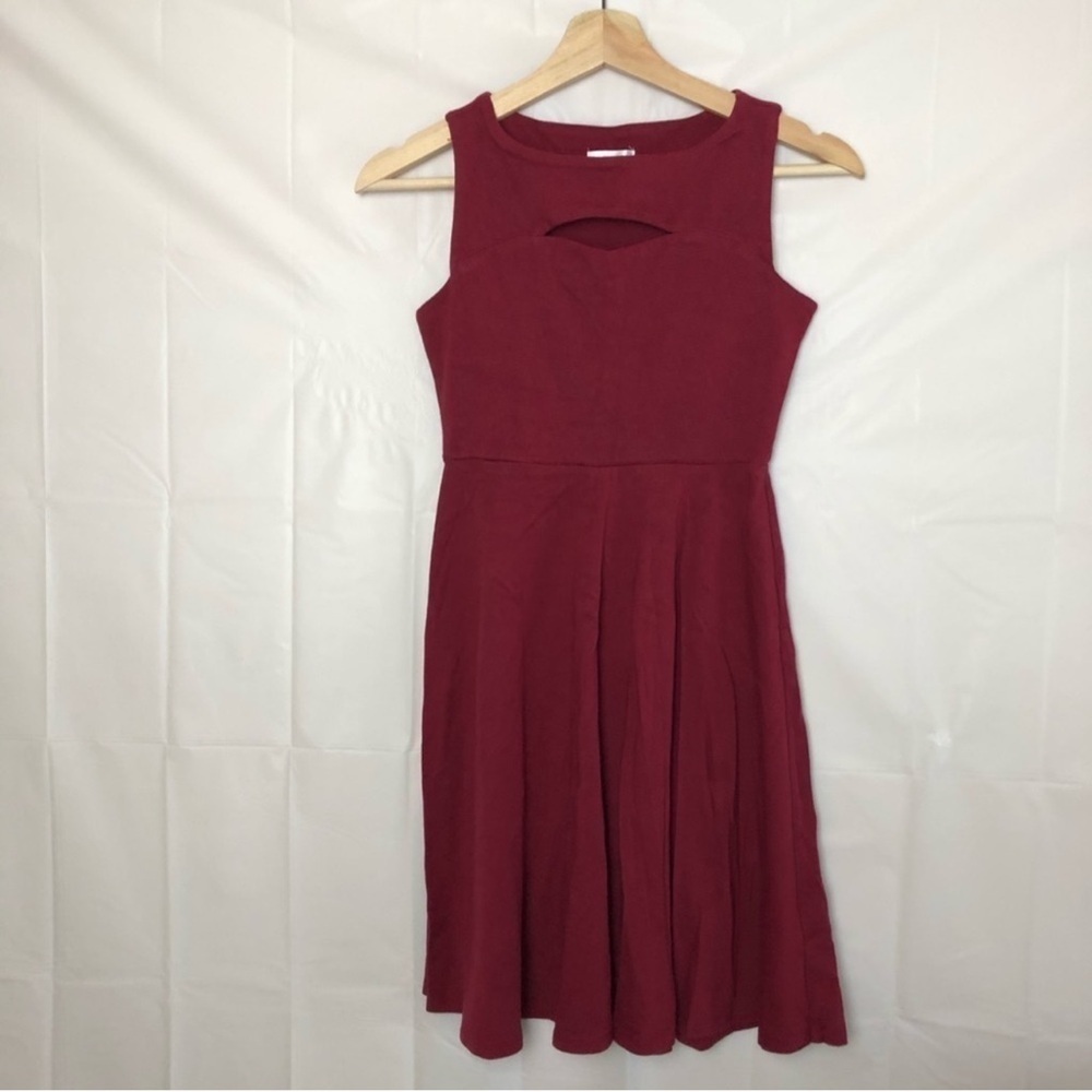 Xhilaration Sleeveless Burgundy Midi Dress XS